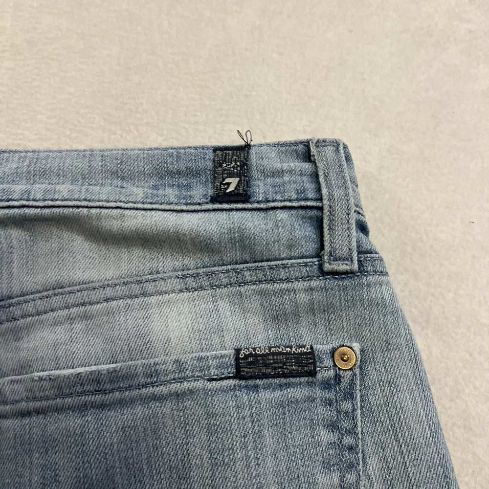 7 Seven For All Mankind Jeans Women 27 Blue Josefina Skinny Boyfriend Button Fly